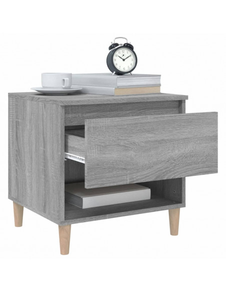 Comodini 2 pz Grigio Sonoma 50x46x50 cm in Legno Multistrato