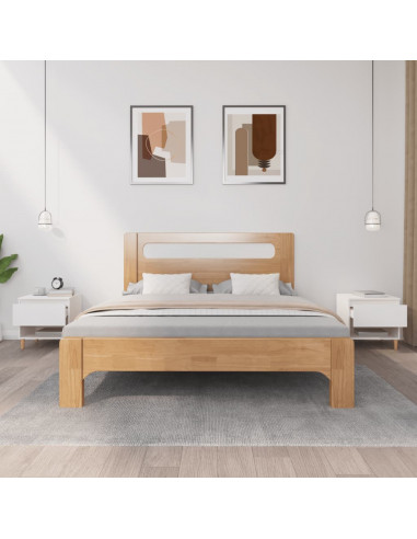 Comodini 2 pz Bianchi 50x46x50 cm in Legno Multistrato