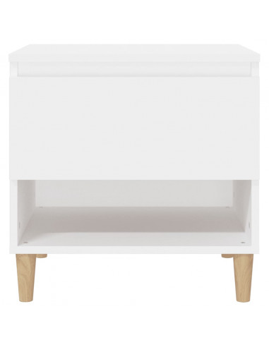 Comodini 2 pz Bianchi 50x46x50 cm in Legno Multistrato