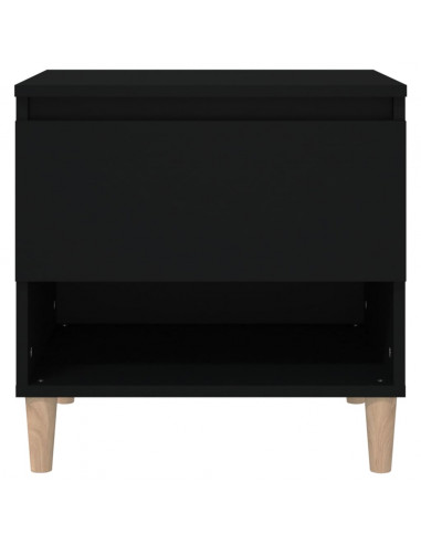 Comodini 2 pz Neri 50x46x50 cm in Legno Multistrato