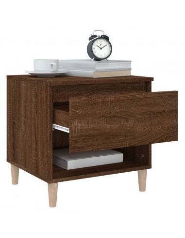 Comodini 2 pz Rovere Marrone 50x46x50 cm in Legno Multistrato