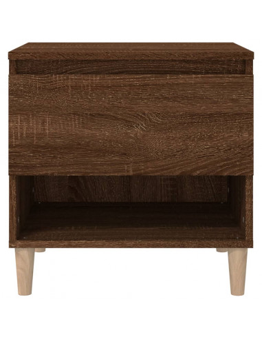 Comodini 2 pz Rovere Marrone 50x46x50 cm in Legno Multistrato