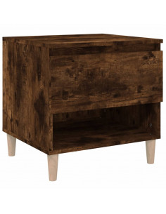 Comodino Rovere Fumo 50x46x50 cm in Legno Multistrato 2