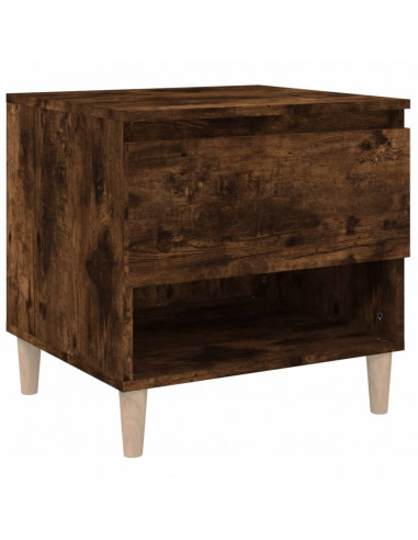 Comodino Rovere Fumo 50x46x50 cm in Legno Multistrato