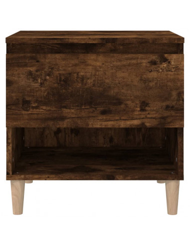Comodino Rovere Fumo 50x46x50 cm in Legno Multistrato