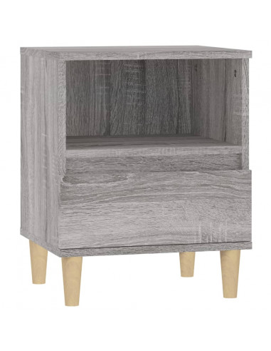 Comodino Grigio Sonoma 40x35x50 cm