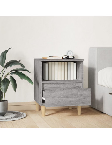 Comodino Grigio Sonoma 40x35x50 cm