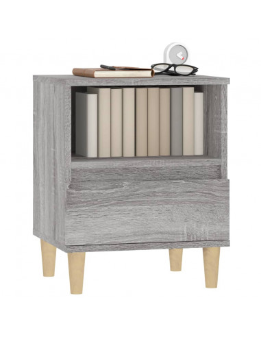 Comodino Grigio Sonoma 40x35x50 cm