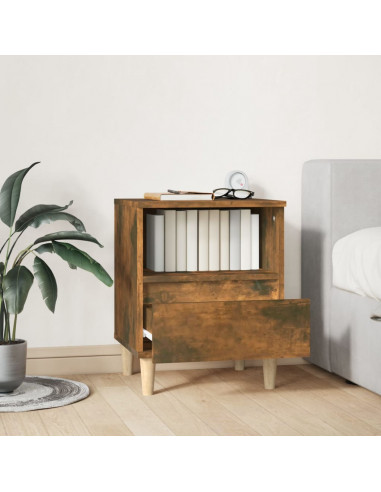 Comodino Rovere Fumo 40x35x50 cm