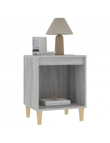 Comodino Grigio Sonoma 40x35x50 cm