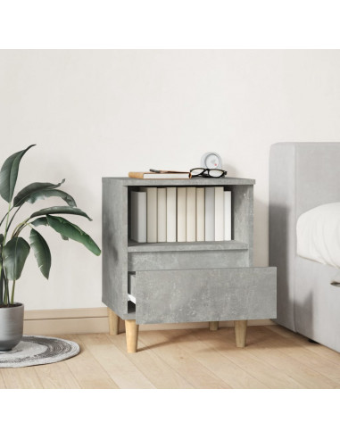 Comodino Grigio Cemento 40x35x50 cm