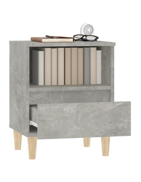 Comodino Grigio Cemento 40x35x50 cm
