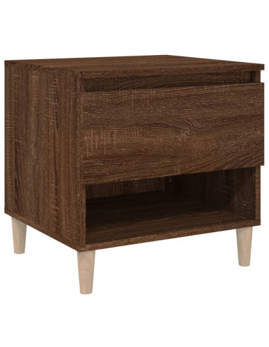 Comodino Rovere Marrone 50x46x50 cm in Legno Multistrato