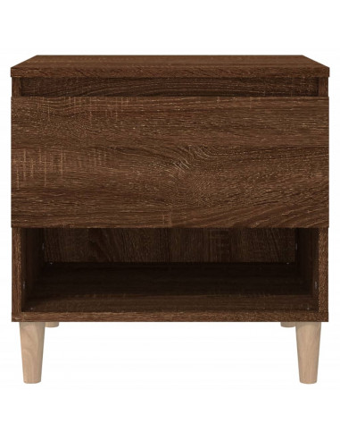 Comodino Rovere Marrone 50x46x50 cm in Legno Multistrato