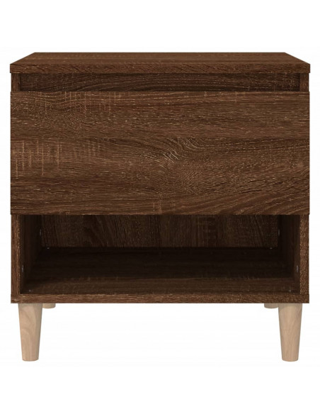 Comodino Rovere Marrone 50x46x50 cm in Legno Multistrato