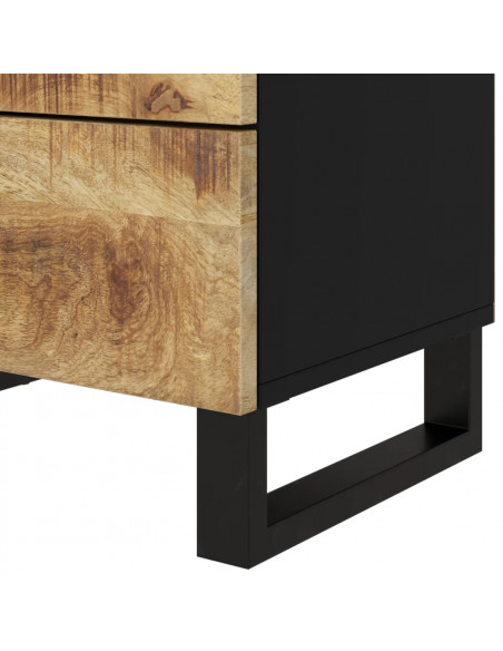 Comodino 50x33x62cm Legno Massello di Mango e Legno Multistrato