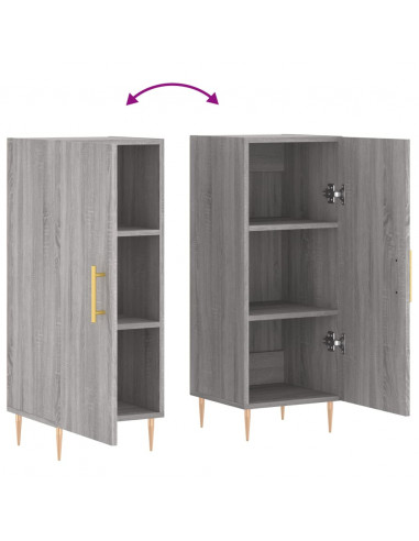 Credenza Grigio Sonoma 34,5x34x90 cm in Legno Multistrato