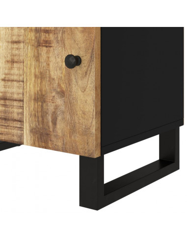 Comodino 50x33x60cm Legno Massello di Mango e Legno Multistrato