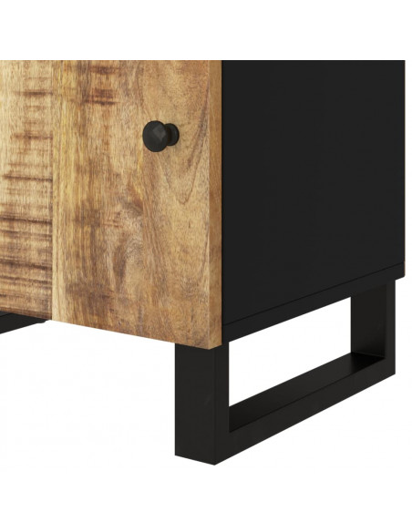 Comodino 50x33x60cm Legno Massello di Mango e Legno Multistrato