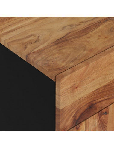 Comodino 50x33x60 cm Legno Massello Acacia e Legno Multistrato