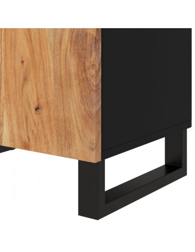 Comodino 50x33x60 cm Legno Massello Acacia e Legno Multistrato