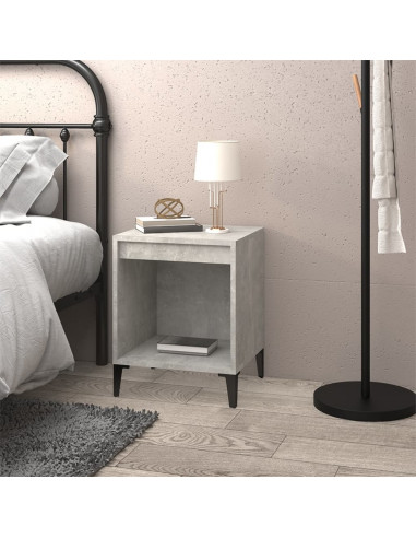 Comodino Grigio Cemento 40x35x50 cm