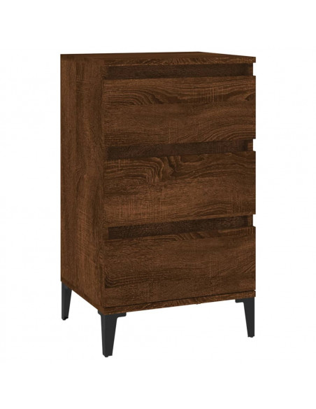 Comodino Rovere Marrone 40x35x70 cm in Legno Multistrato