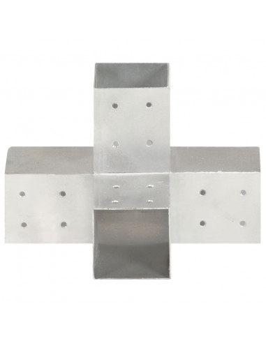 Connettore per Pali a Forma di X in Metallo Zincato 81x81 mm