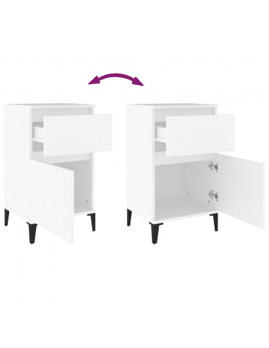 Comodini 2pz Bianchi 40x35x70 cm