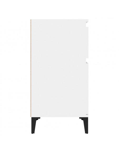 Comodini 2 pz Bianco Lucido 40x35x70 cm