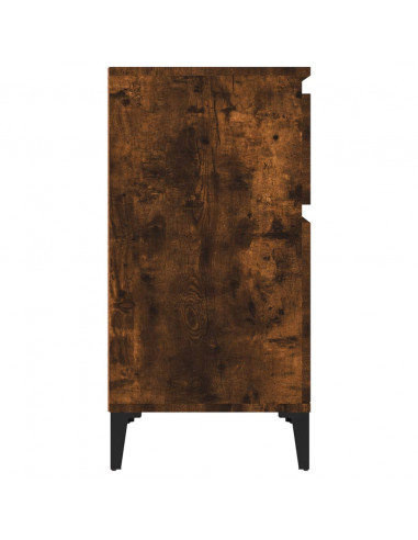 Comodini 2pz Rovere Fumo 40x35x70 cm