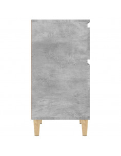 Comodini 2 pz Grigio Cemento 40x35x70 cm 2
