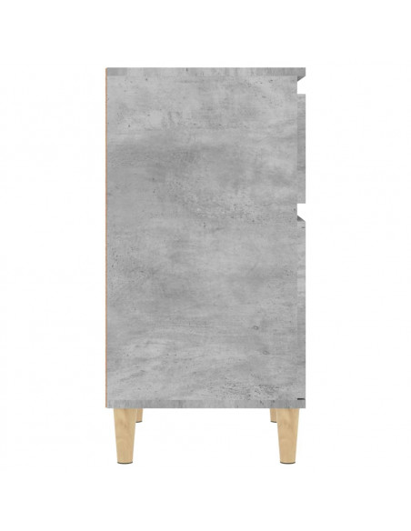 Comodini 2 pz Grigio Cemento 40x35x70 cm