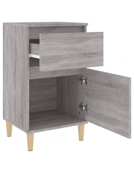 Comodini 2 pz Grigio Sonoma 40x35x70 cm