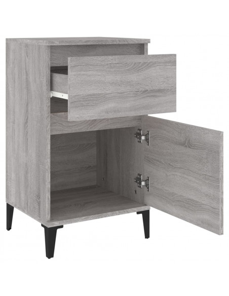 Comodino Grigio Sonoma 40x35x70 cm