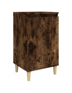 Comodino Rovere Fumo 40x35x70 cm Legno Multistrato 2