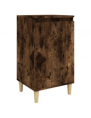 Comodino Rovere Fumo 40x35x70 cm Legno Multistrato