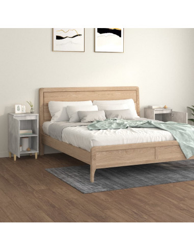 Comodini 2 pz Grigio Cemento 40x35x70 cm in Legno Multistrato