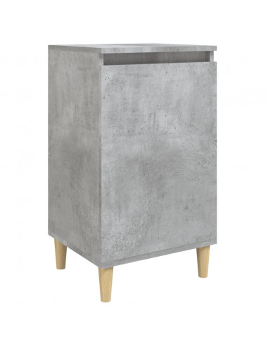 Comodino Grigio Cemento 40x35x70 cm in Legno Multistrato