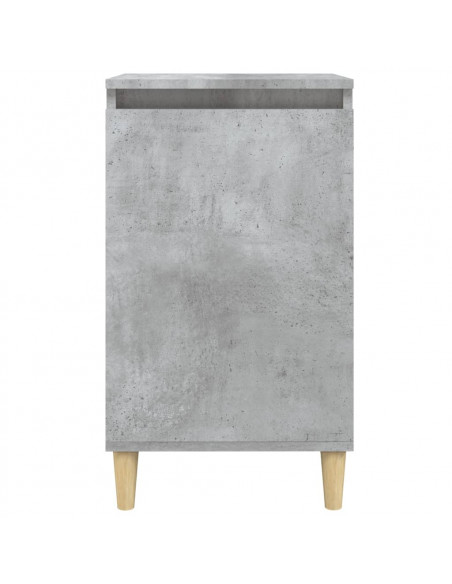 Comodino Grigio Cemento 40x35x70 cm in Legno Multistrato