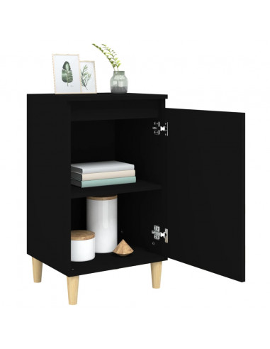 Comodini 2 pz Neri 40x35x70 cm in Legno Multistrato