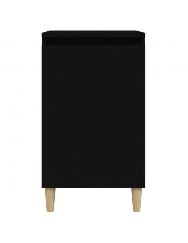 Comodino Nero 40x35x70 cm in Legno Multistrato