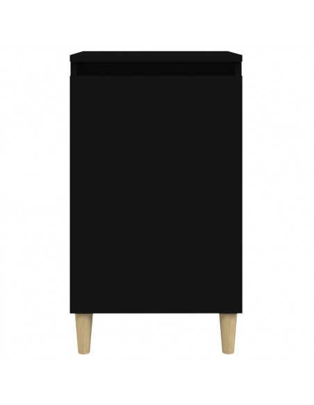 Comodino Nero 40x35x70 cm in Legno Multistrato