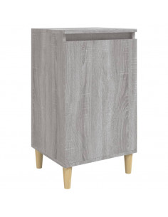 Comodino Grigio Sonoma 40x35x70 cm in Legno Multistrato 2