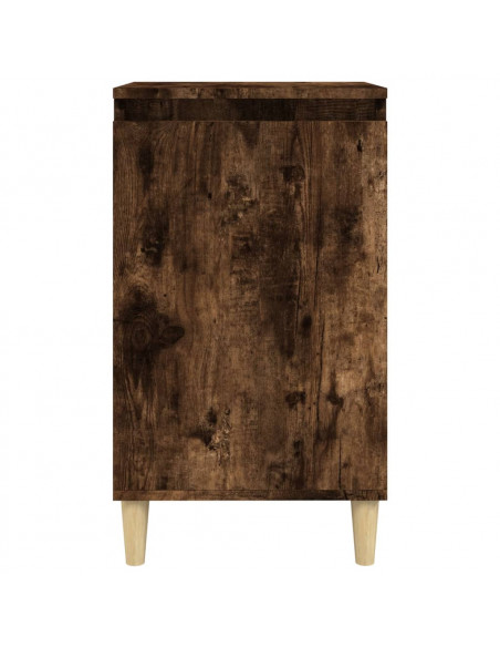 Comodini 2 pz Rovere Fumo 40x35x70 cm in Legno Multistrato