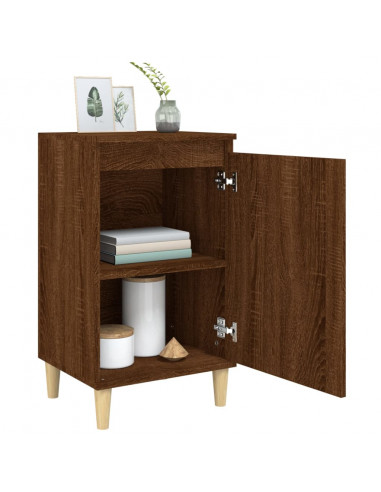 Comodino Rovere Marrone 40x35x70 cm in Legno Multistrato