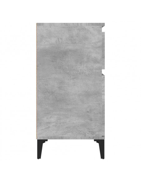 Comodini 2 pz Grigio Cemento 40x35x70 cm