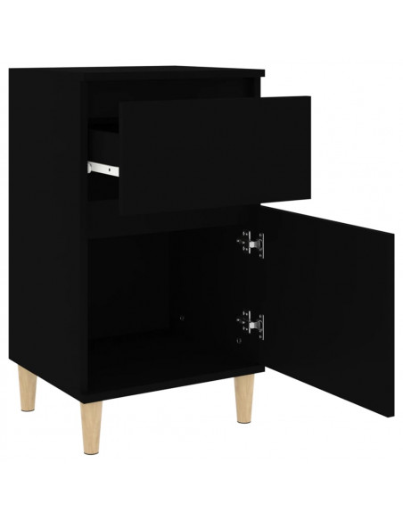 Comodini 2pz Neri 40x35x70 cm