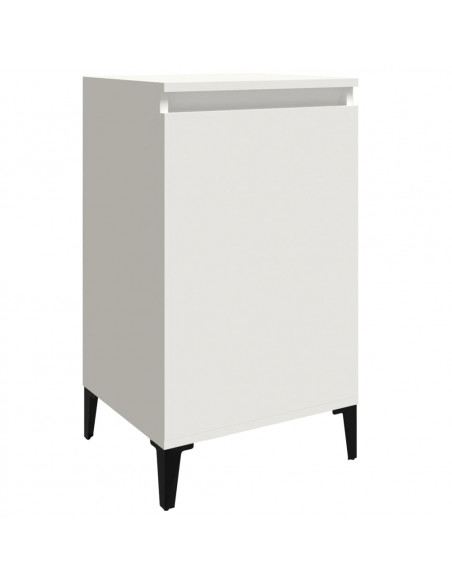 Comodino Bianco 40x35x70 cm in Legno Multistrato