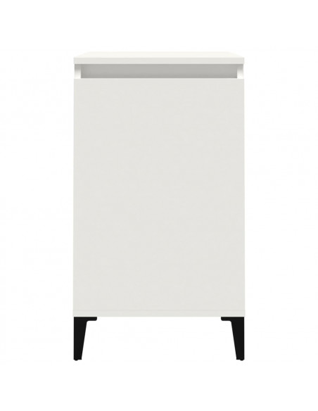 Comodino Bianco 40x35x70 cm in Legno Multistrato